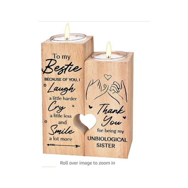 

hear-tshaped-candlestick candle birthday valentines decoration wooden anniversary for her,(e's candlestick gift)