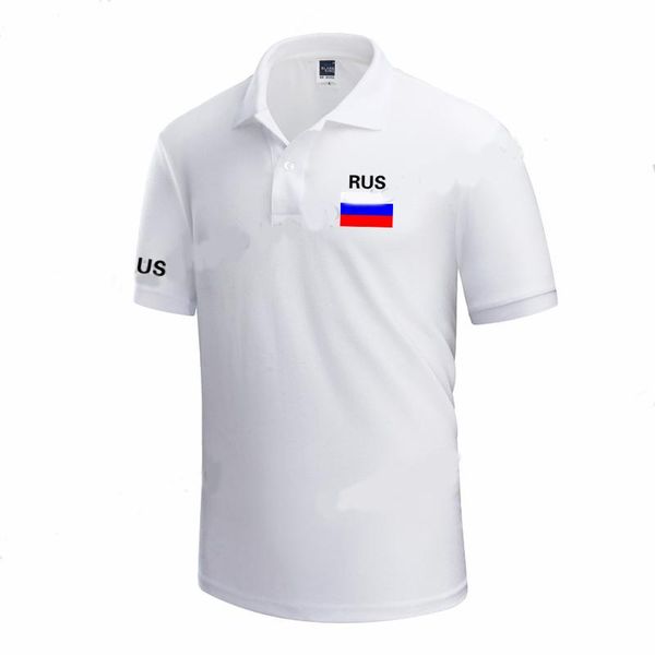 

men's polos customizable id/flag shirt russia russian sports pure color casual fashion oversized, White;black