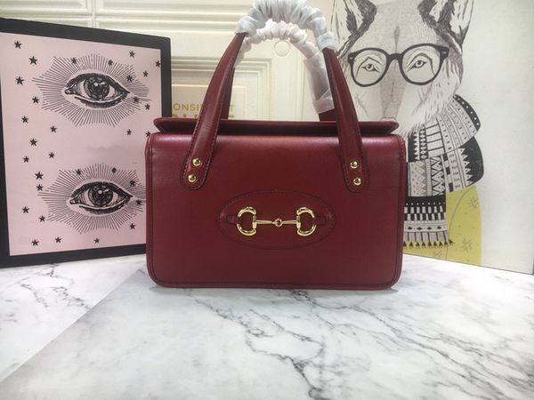 Borse firmate Borsa tote di lusso con doppio manico Borsa a tracolla in pelle con pochette ad alta capacità Tela vino rosso da donna