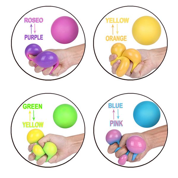 Drücken, um die Farbe zu ändern, EVA-Ball, Partygeschenke, 6 cm, Antistress-Bälle für Erwachsene und Kinder