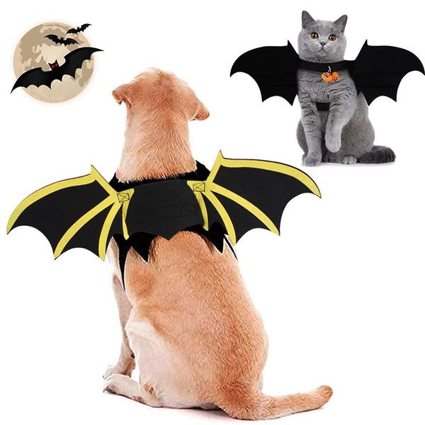 

dog apparel pet cosplay bat wing costume halloween cool prop bells accessories party supplies fashion outfits for cat