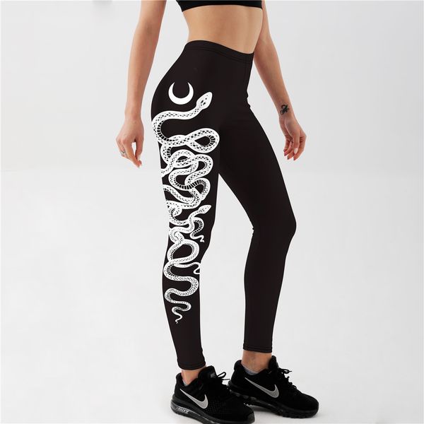 

legging women black leggings print animal snake push up fitness slim workout