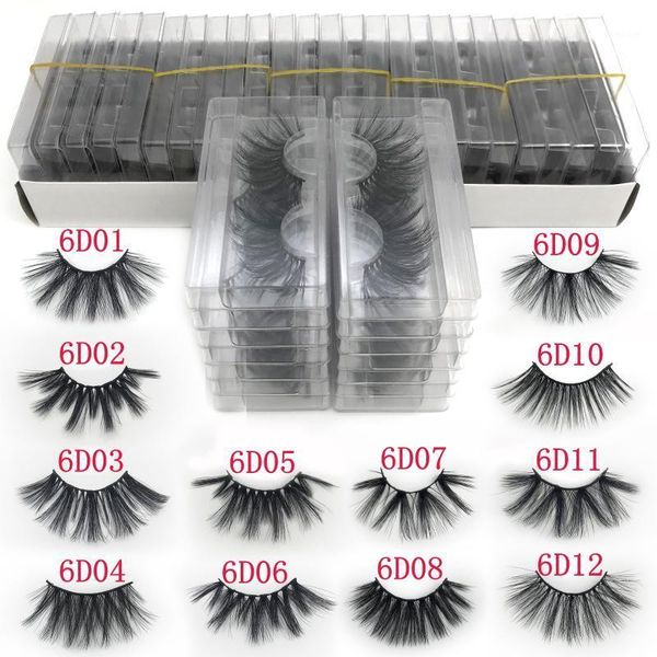 

wholesale 3d mink false eyelashes 30/40/50/100 pairs fluffy wispy fake lashes natural long makeup lash extension in bulk1