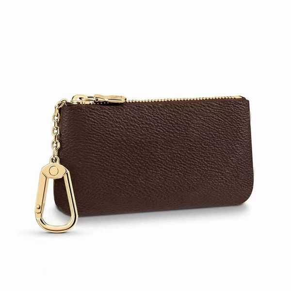 

2021 womens men women key wallets designer fashion coin purse card holder genuine leather zipper bag accessoires m62650, Red;black