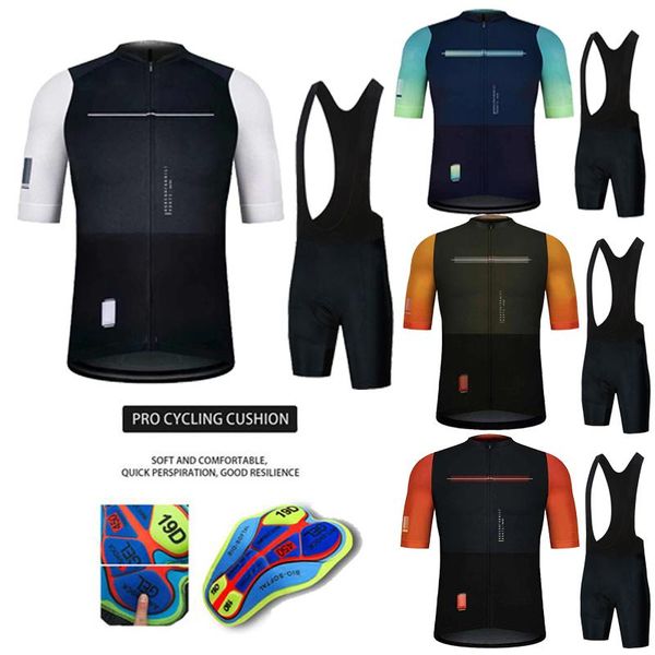 

racing sets 2021 bicycle clothes men cycling summer pro team strava road bike short sleeve clothing men's mtb jersey set sport wear, Black;blue