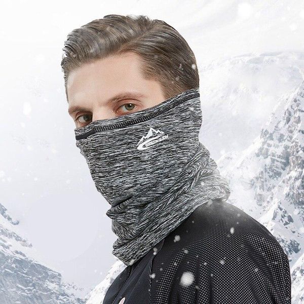 

bicycle bandana scarf windproof neck gaiter half face mask headband balaclava warm cool outdoor breathable skiing bike cycling caps & masks, Black