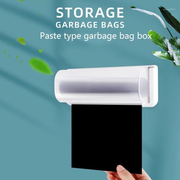 

storage bottles & jars 1pcs wallmounted bathroom case box plastic bag bins garbage kitchen trash bags home organization accessories
