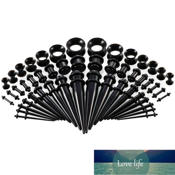 

50pcs/set acrylic gauge kits glow in the dark spiral taper straight plugs tunnel 14g-00g ear stretching kit piercing jewelry, Silver