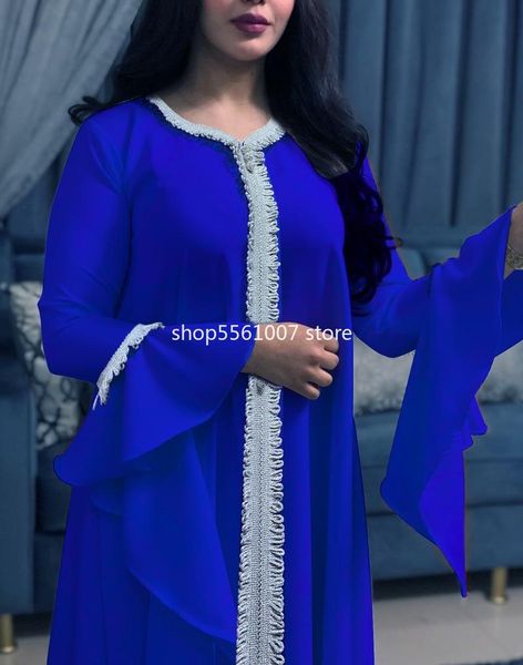 

kaftan dress for women dubai turkey golden ribbon embroidery loose muslim arabic islamic clothing white blue ethnic, Red