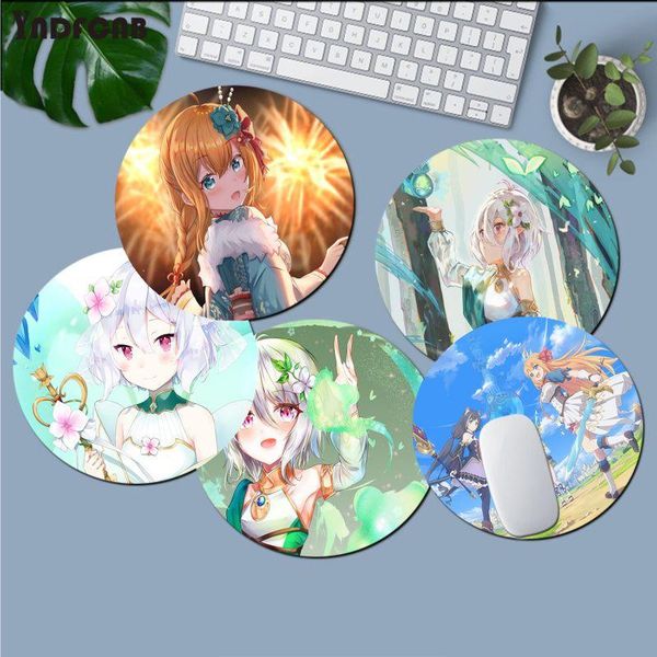 

mouse pads & wrist rests yndfcnb princess connect re dive beautiful anime round mat anti-slip lappc mice pad gaming mousepa
