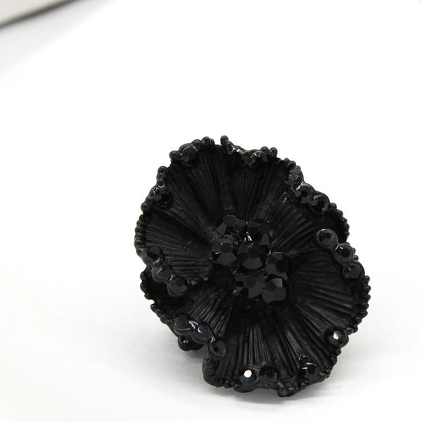 

cluster rings 2021 online black charm matte ring friend birthday party gift, Golden;silver