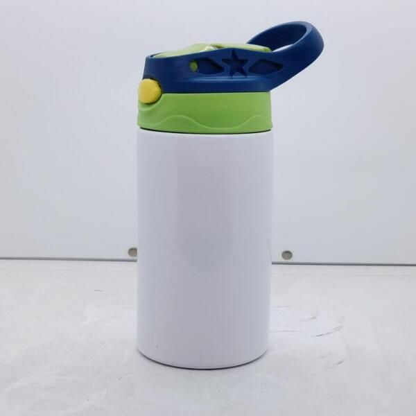 12 унций прямой чашки Sippy Sublimation Детские тумблеры тумблеры из нержавеющей стали бутылки с водой с двойной изолированной вакуум
