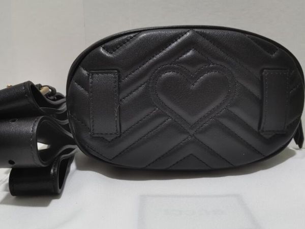 

5a women 476434 18cm marmont belt bags waist handbag come with dust bag box