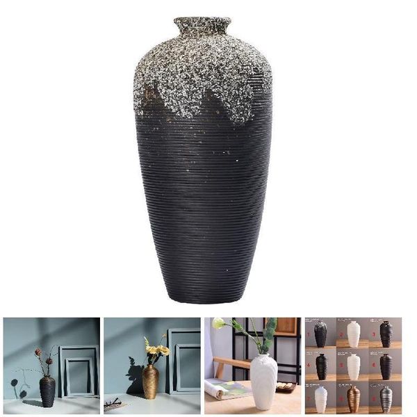 

vases retro design ceramic handmade brushed creative home decorative crafts artware for hydroponic plant dried flower holder