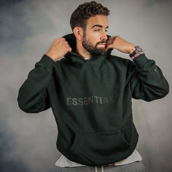 

of god essentials feel double line fog high street wash black silicon offset floral hoodie