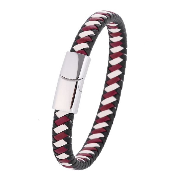 

titanium steel leather rope lovers fashion punk bracelet, Golden;silver