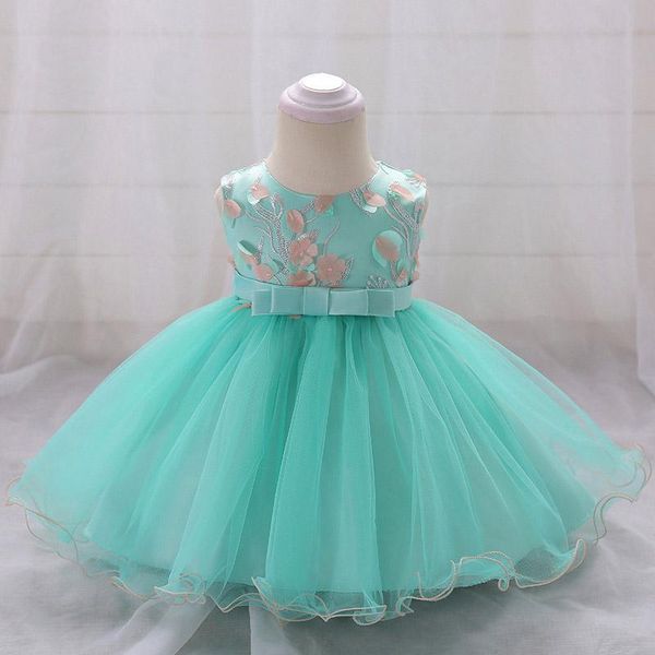 Abiti da ragazza Neonate Fiori Abito da battesimo Nato Principessa Compleanno Custume Tutu senza maniche Bambino Battesimo Bambini Per