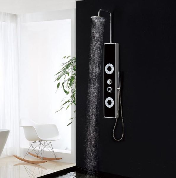 

acrylic shower panel with rainfall & jets hand tower column ps6301 bathroom sets