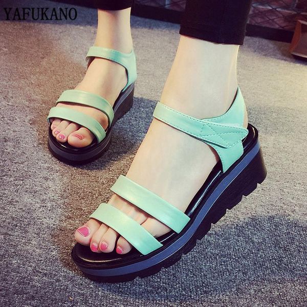 

women sandals plus size wedges shoes for high heels summer chaussures femme platform casual 33,42,43, Black