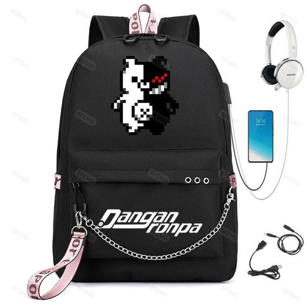 

backpack cartoon danganronpa pattern printed school kids bag set pencil letter girl lapbackpacks children bookbag