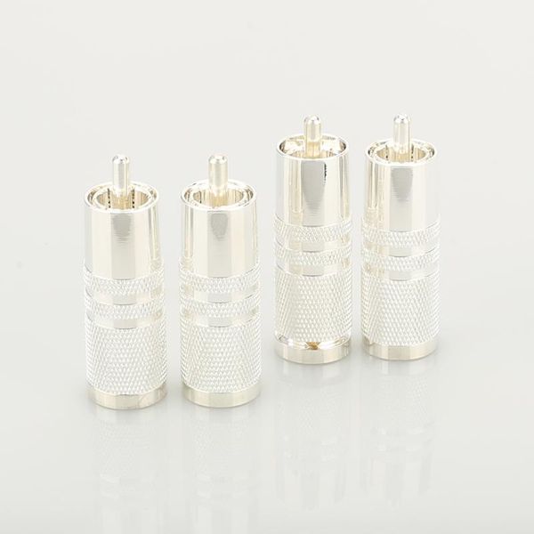 

smart power plugs 4pcs silver plated rca audio plug hifi adapter
