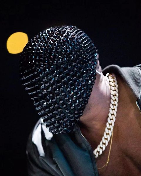 2021 Party Gangster bohren Kanye Kopfbedeckung Hut Hip Hop Rap DJ Performance Show Parade Maske