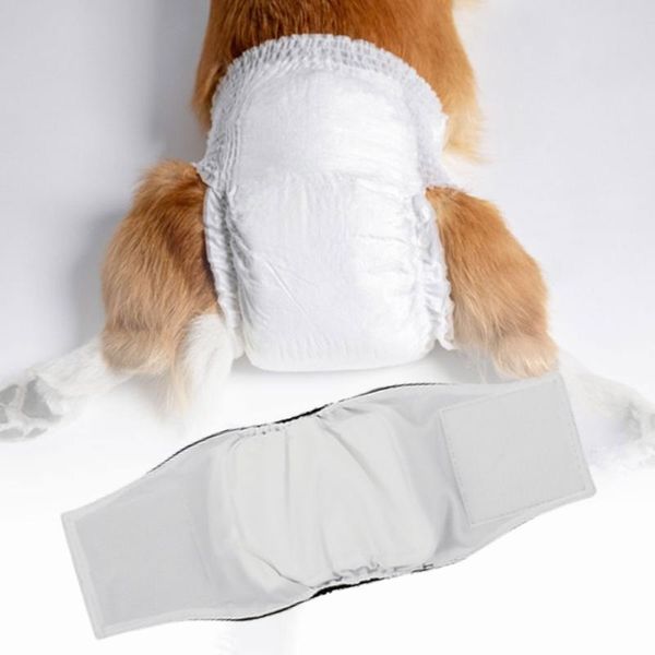 

dog apparel nappies diaper sanitary physiological pants washable male pet with anti-leakage design black m/l/xl