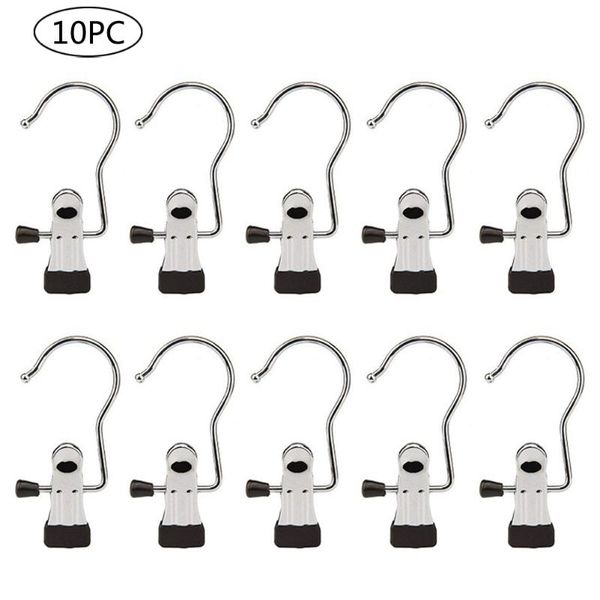 

stainless multi laundry hook hanging steel s-shaped curtain portable travel clothespin hooks & rails