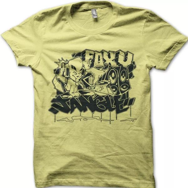 

Foxy Jungle Drum and Base groovy t-shirt 9092, White;black