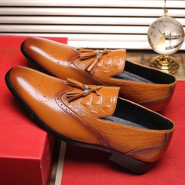 

dress shoes mens large vestir sport men breathable black moccasins scarpe informales 2021 genuine size couro fashion