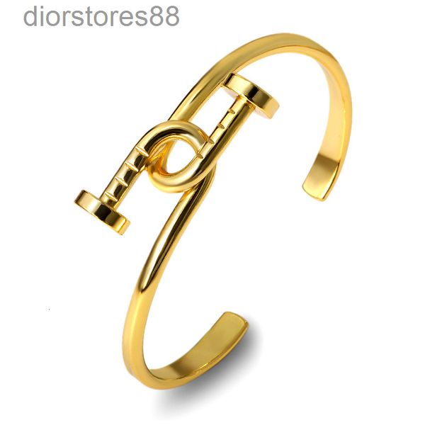 

bangles bracelet selling copper jewelry exquisite cross bow c-shaped open gold-plated, Black