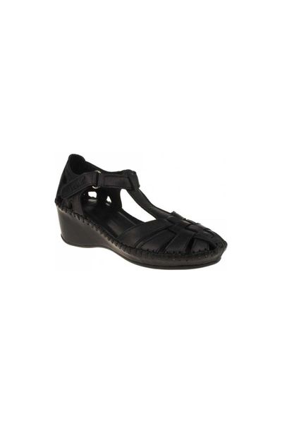 

sandals 18793505 genuine leather orthopedic women sandal, Black