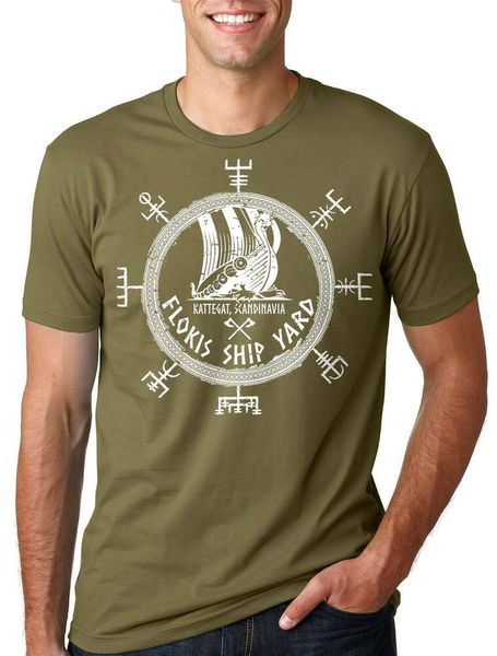 

flokis shipyard t-shirt viking builder vikings tee valhalla rune tee shirt, White;black