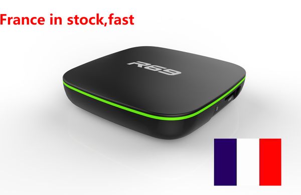 França em estoque 10 pçs / lote R69 Smart Android 7.1 TV Box 1GB 8GB Allwinner H3 Quad-Core 2.4G Wifi Set Top Box 1080P HD