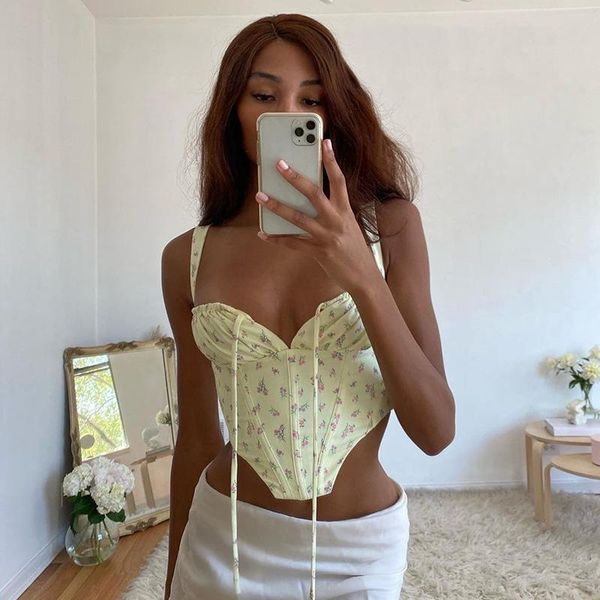 

diseyar girl frill lace floral print y2k crop women summer sleeveless cute camis ladies casual mini vest fashion women's tanks &, White