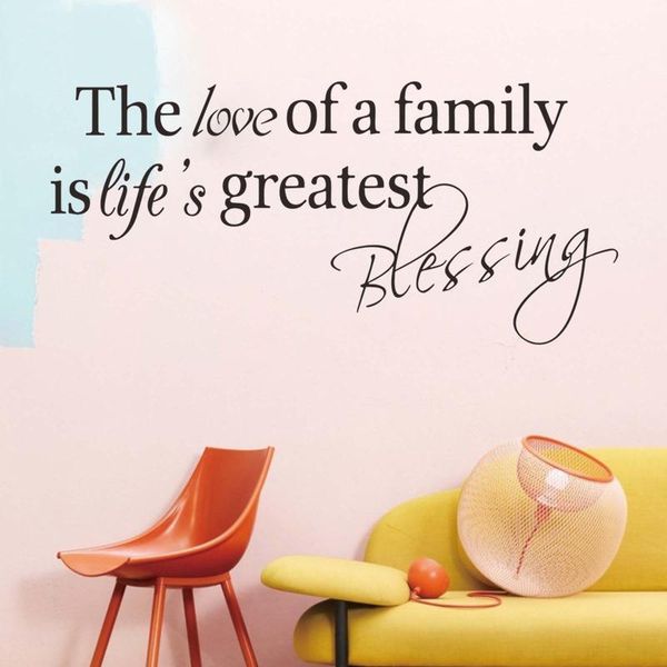 

wall stickers decor love of a family home room decoration sticker bedroom wallpaper nordic