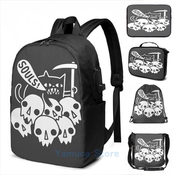 

backpack funny graphic print cat got your soul~ ~ usb charge men school bags women bag travel laptop