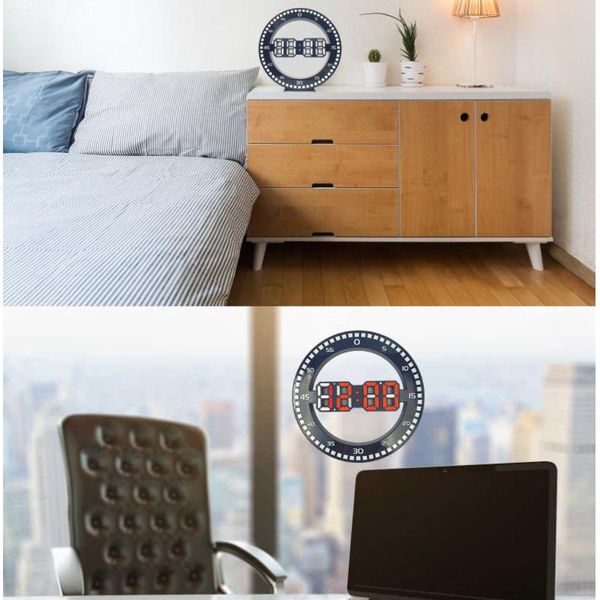 

wall clocks led clock display electronics modern design digital table alarm nightlight for home living room decoration green