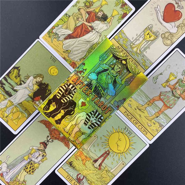 Novo Depois de Tarot Cartões Jogos de Tabuleiro Português para Presentes da Família Partido Jogar Cartão De Mesa Jogo Entretenimento Com PDF Guidebook Love 8dir