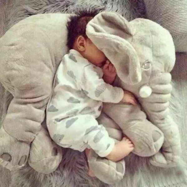 

pillow long cute nose elephant doll soft plush stuff toy lumbar for baby kids children cushion gift