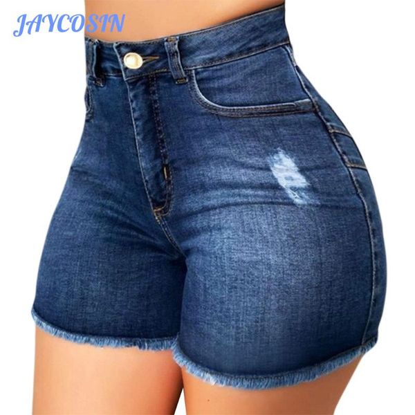 

women shorts fashion high waist denim broken ripped for 2021 summer clothes f30 women's, White;black