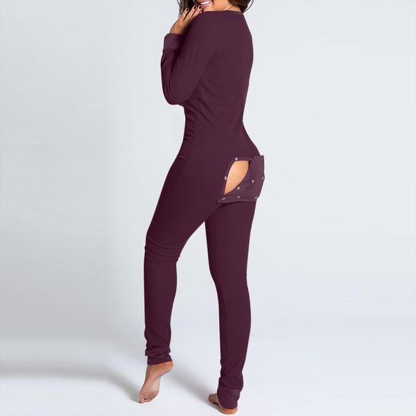 

solid colors women rompers long sleeve v neck button down functional buttoned flap adults bodycon stretch jumpsuit overalls 35, Black;white