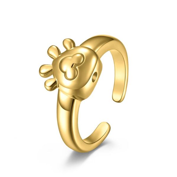 

cluster rings korean cute cat claw ring stainless steel kitten finger for woman girl sister party charm jewelry, Golden;silver