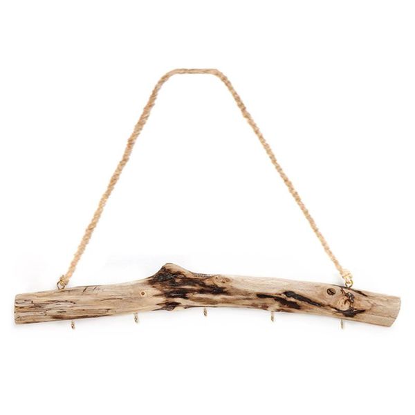 

pc retro wooden wall-mounted storage hook rack (wooden lubricious) hooks & rails