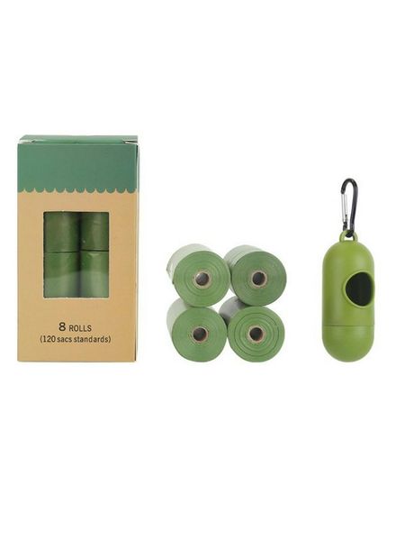 

storage bags 8 rolls/box dog poop bag degradation disposable garbage carton pick up toilet cat waste outdoor clean