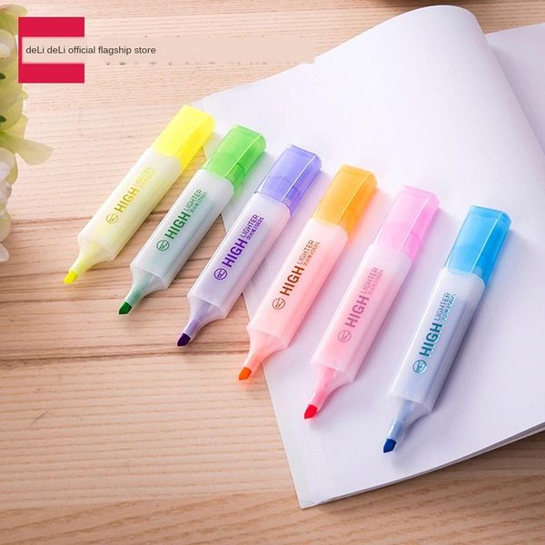 

highlighters color fluorescent pen student office labeled marker wholesale marking 1pcs single writing instrument, Black;red