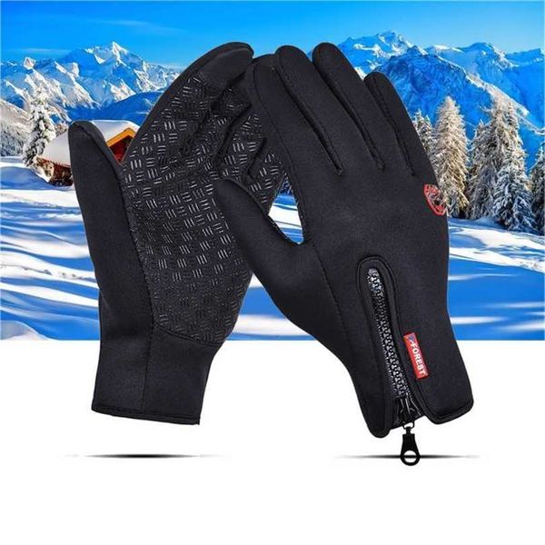 

arrival touch screen windproof waterproof winter warm gloves outdoor anti-slip thick mittens glove motorcycle 211124, Blue;gray