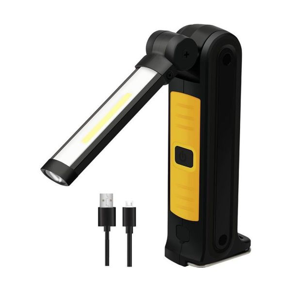 

super bright 360 Â° folding usb charging cob work light led strong emergency maintenance lamp bike lights