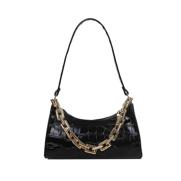 

fashion exquisite shopping bag baguette retro casual women totes shoulder bags female leather solid color chain handbag for women