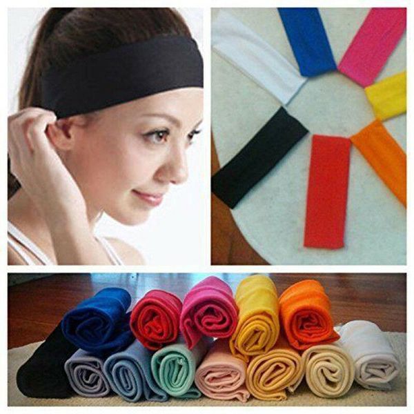 

arrival sports hair band elastic wide gym yoga exercise women sweatband headband bandage solid retail wholesale bands